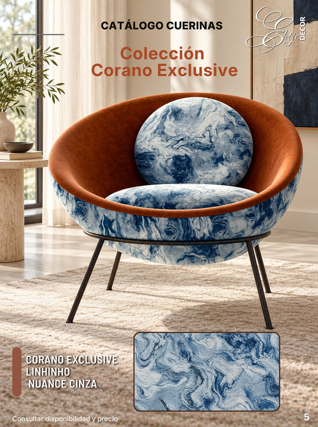Cuerina Corano Exclusive Linhinho Nuance Cinza