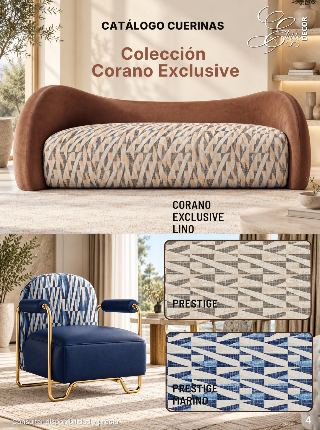 Cuerina Corano Exclusive Lino y Prestige