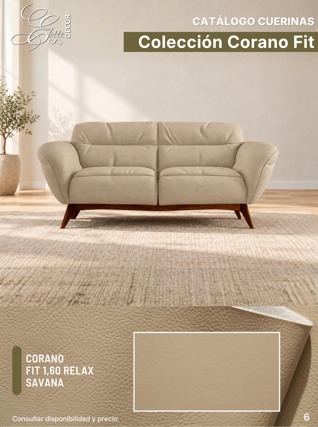 Cuerina Corano Fit 1,60 · Relax Savana