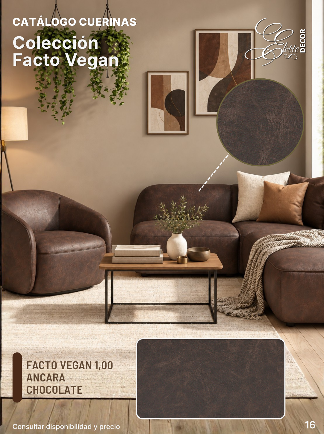 Cuerina Facto Vegan 1,00 · Ancara Chocolate