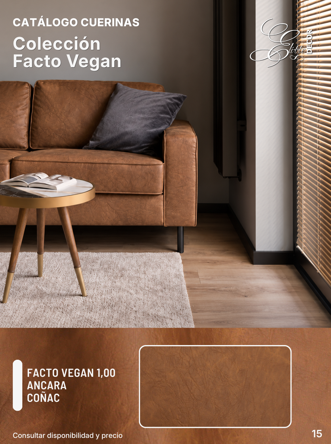 Cuerina Facto Vegan 1,00 · Ancara Coñac