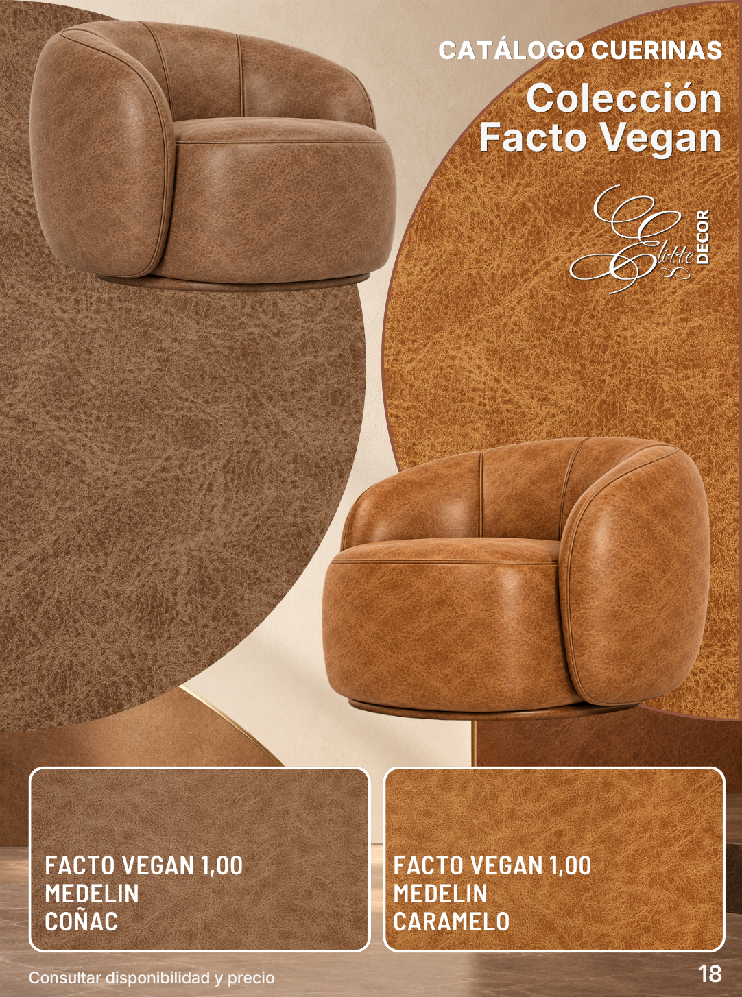 Cuerina Facto Vegan 1,00 · Coñac y Caramelo