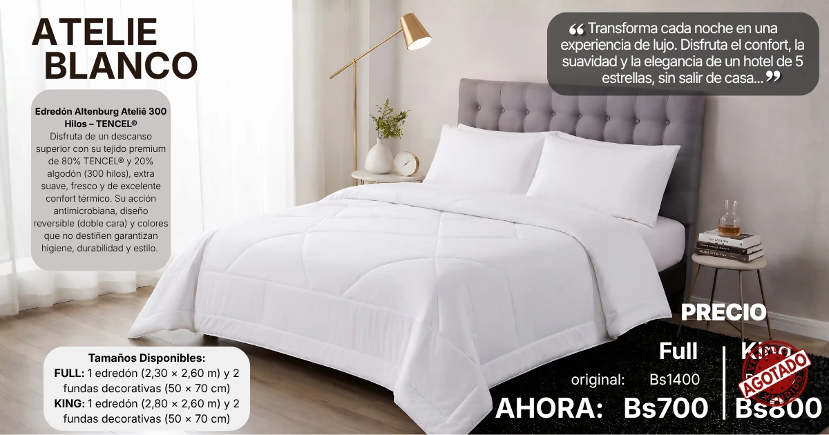 Edredón ATELIÊ BRANCO en liquidación