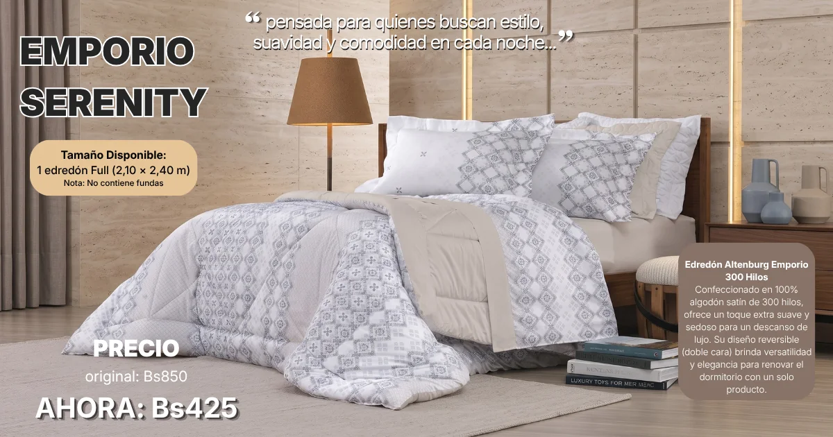 Edredón EMPORIO SERENITY en liquidación